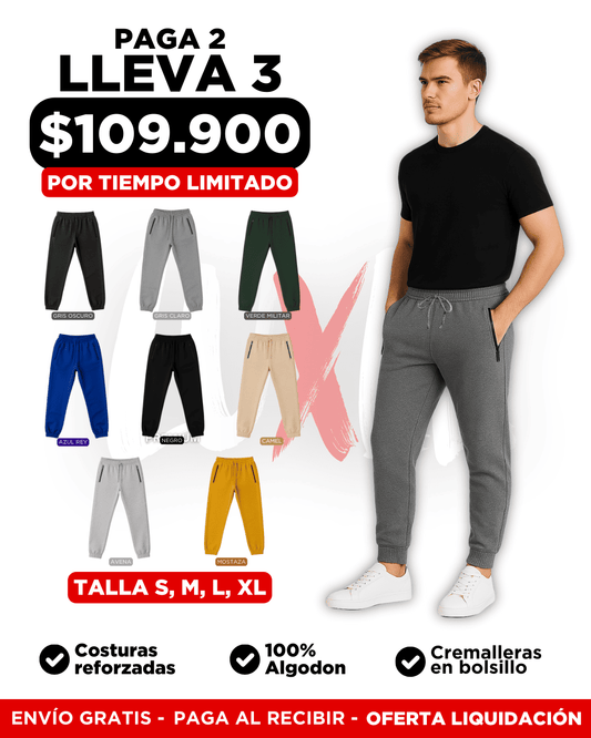 JOGGER CONFORT HOMBRE - PAGA 2 LLEVA 3